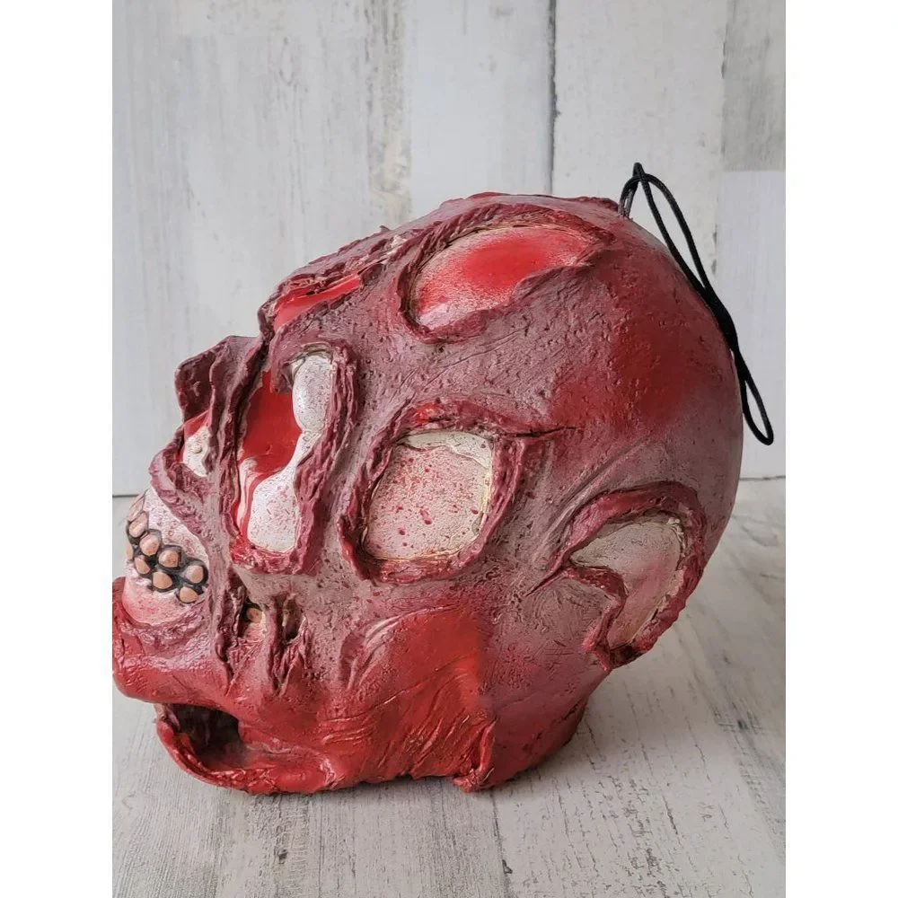 Halloween‎ Bloody Zombie skull face head life-size scary prop decor